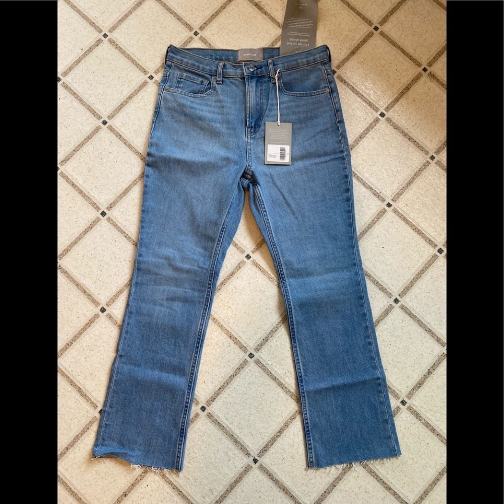Everlane High Rise Kick Crop Jeans